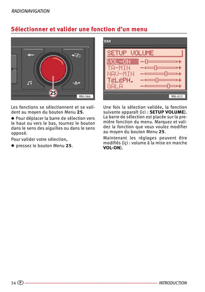 Seat Radio-Navigation Guide d'instructions