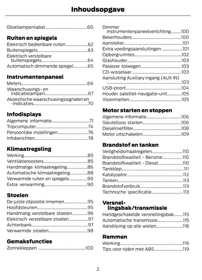 2011-2013 Ford Kuga Gebruikershandleiding | Nederlands