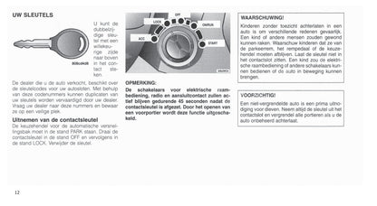 2001-2007 Chrysler Voyager Owner's Manual | Dutch