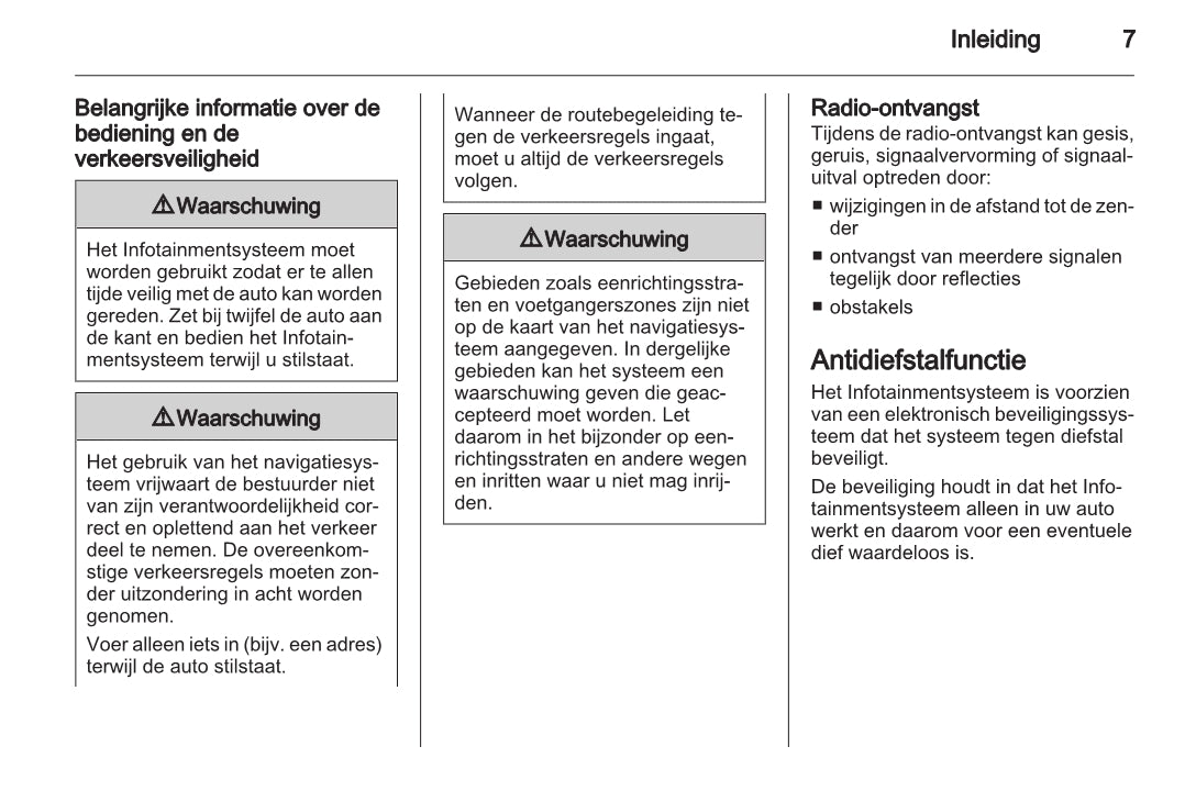 Opel Meriva Infotainment System Handleiding 2014 - 2017