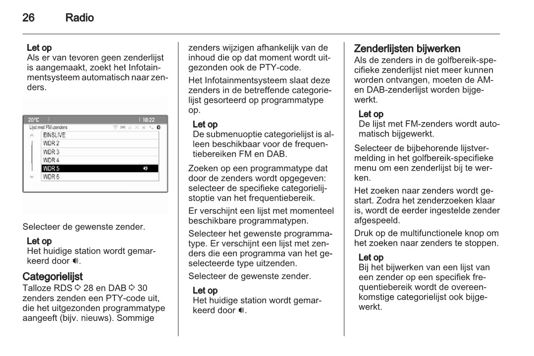 Opel Meriva Infotainment System Handleiding 2014 - 2017