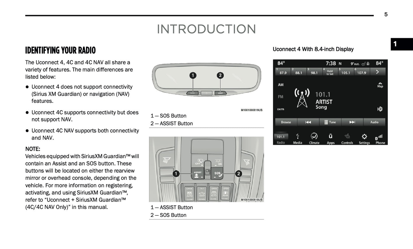 Uconnect 4 / 4C / 4C Nav With 8.4-Inch Display Gebruikershandleiding