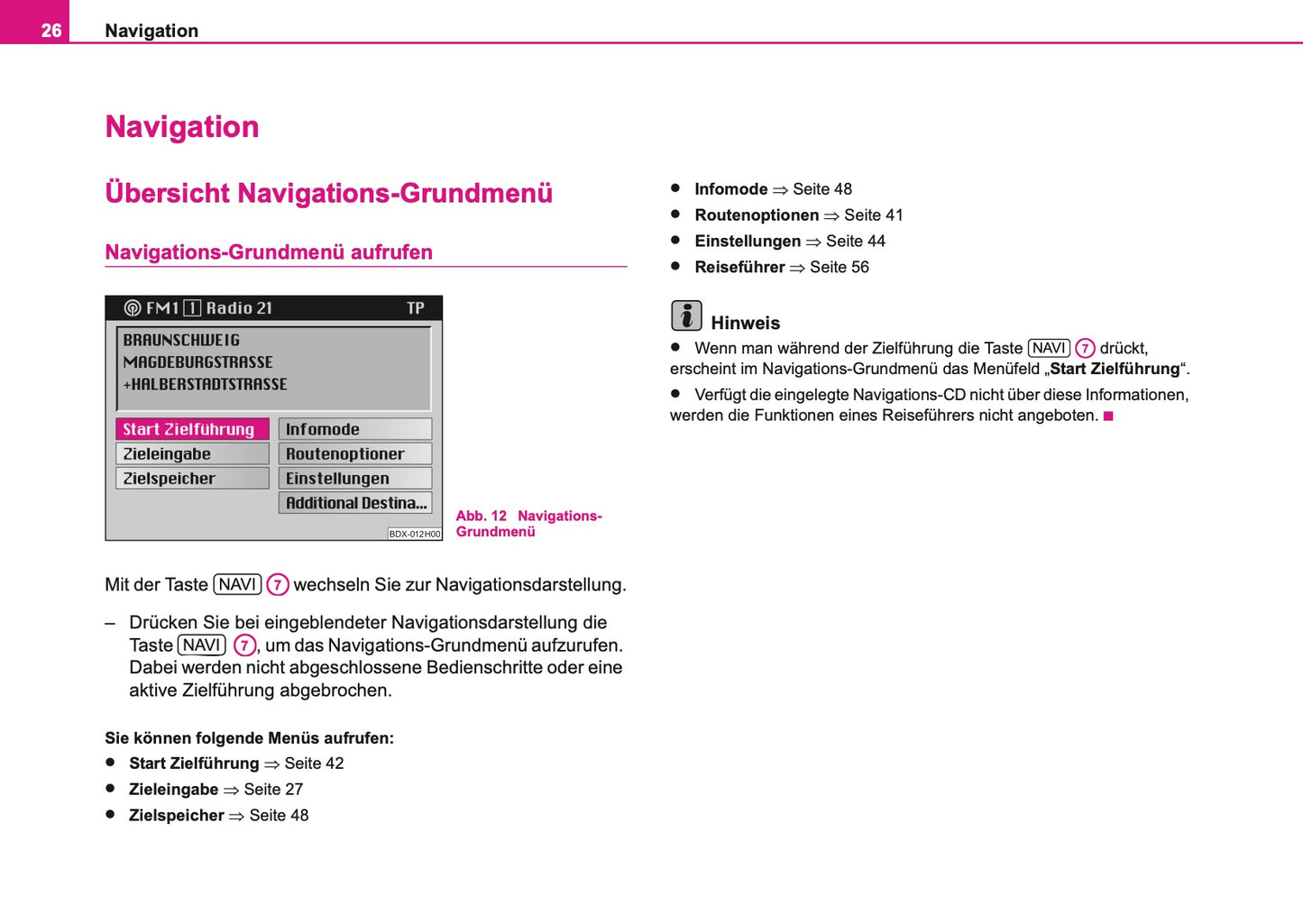 Skoda Radio-Navigations-System DX Bedienungsanleitung 2006