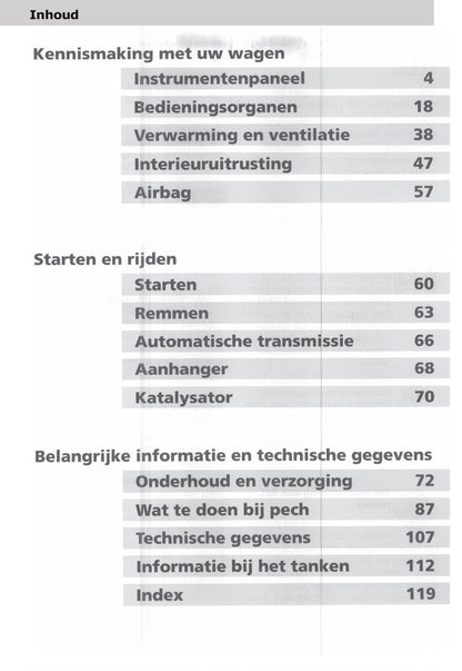 1994-2000 Ford Transit Gebruikershandleiding | Nederlands