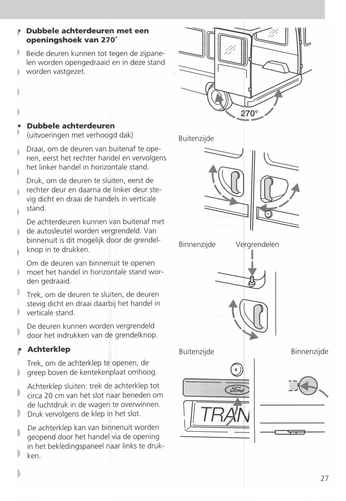 1994-2000 Ford Transit Gebruikershandleiding | Nederlands