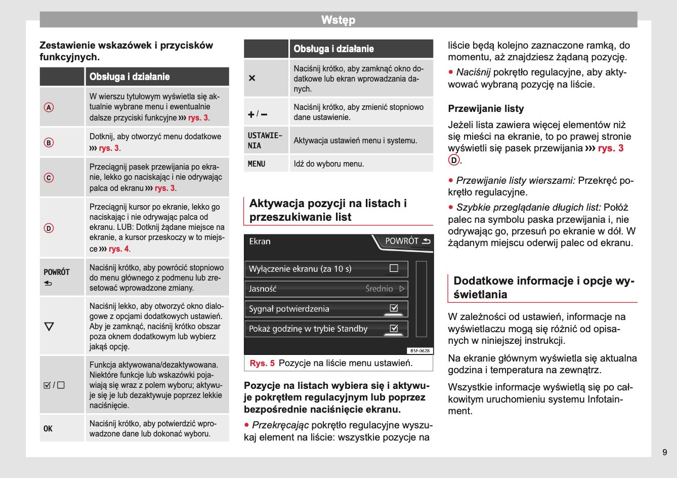 Seat Media System Touch / Colour Instrukcja obsługi 2013 - 2017