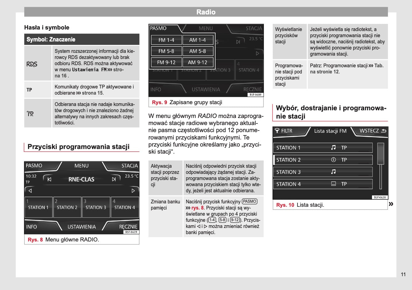 Seat Media System Touch / Colour Instrukcja obsługi 2013 - 2017