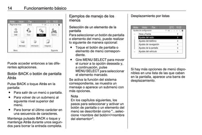 Opel Zafira Manual de infoentretenimiento 2016 - 2019