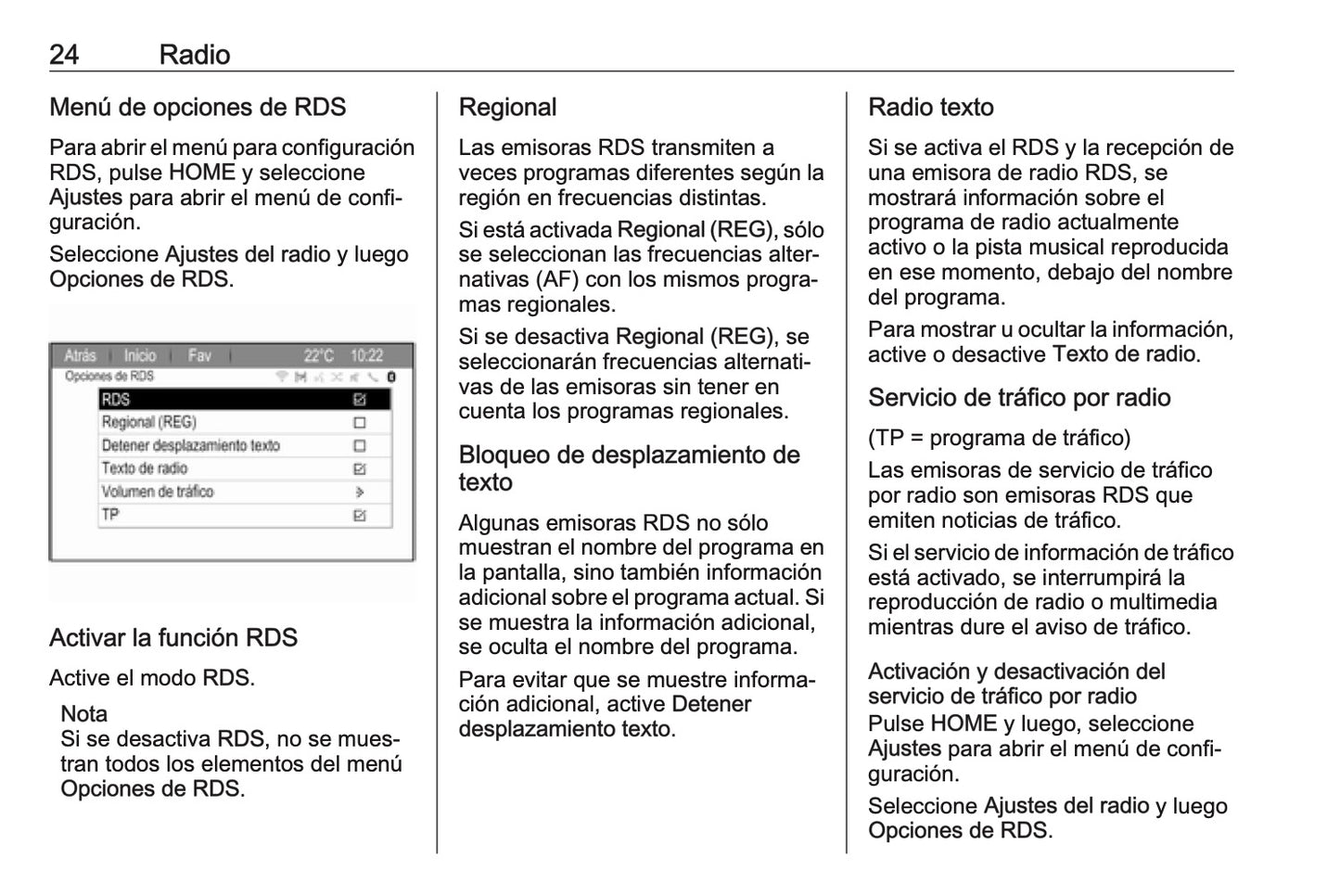 Opel Zafira Manual de infoentretenimiento 2016 - 2019