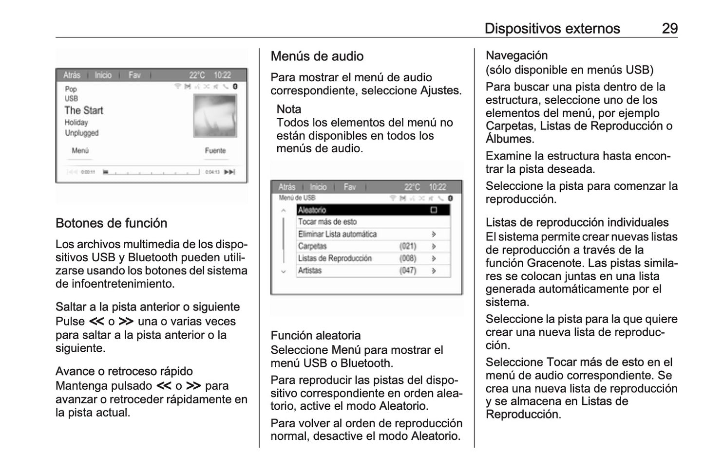 Opel Zafira Manual de infoentretenimiento 2016 - 2019