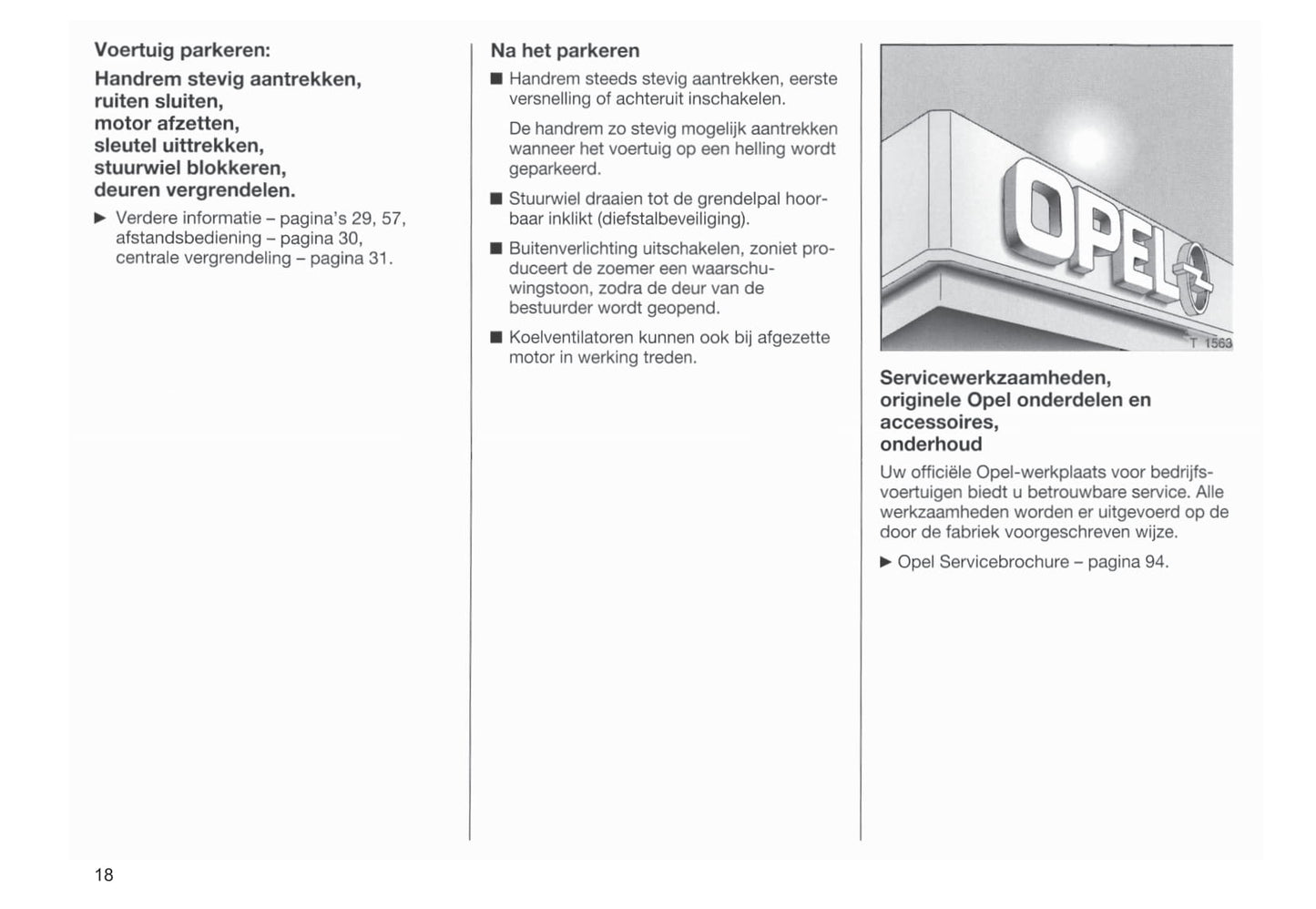 1998-2003 Opel Movano Owner's Manual | Dutch