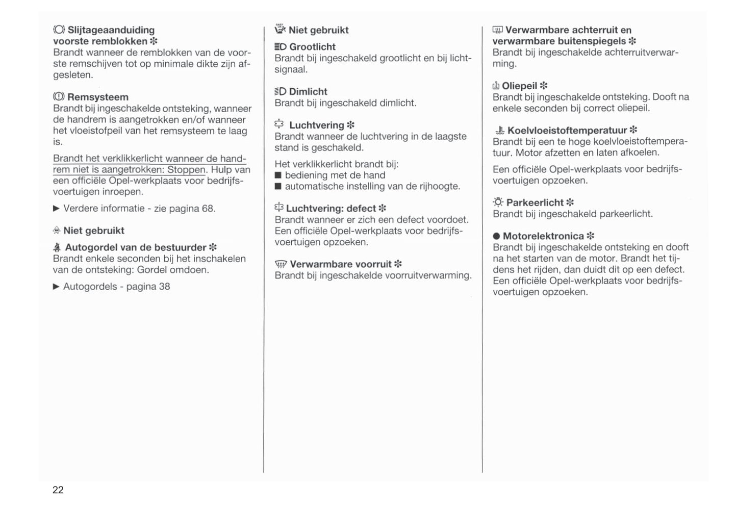 1998-2003 Opel Movano Owner's Manual | Dutch