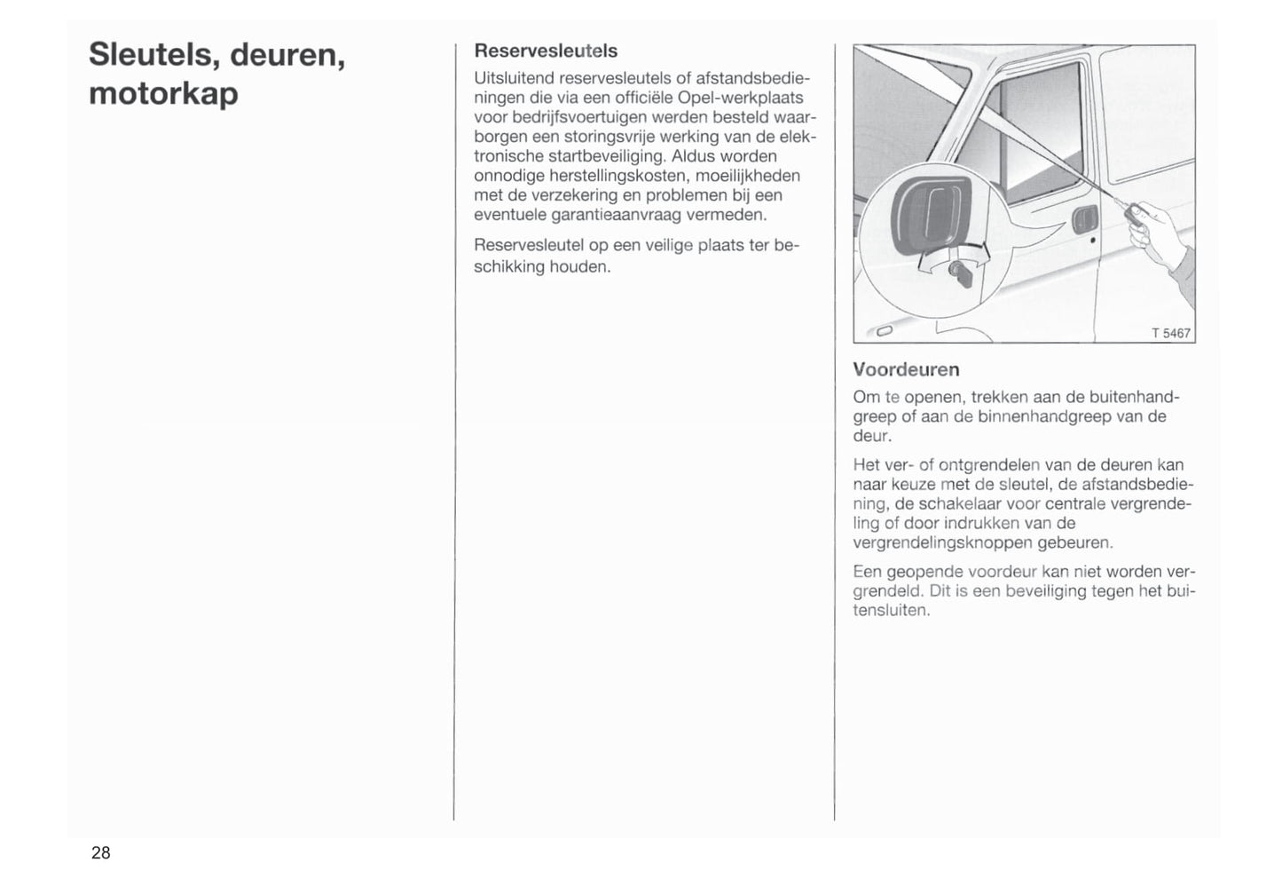 1998-2003 Opel Movano Owner's Manual | Dutch