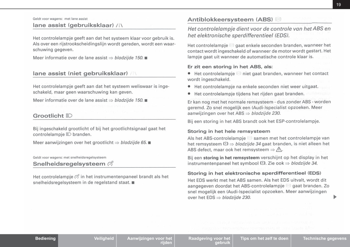 2007-2012 Audi A4 Gebruikershandleiding | Nederlands