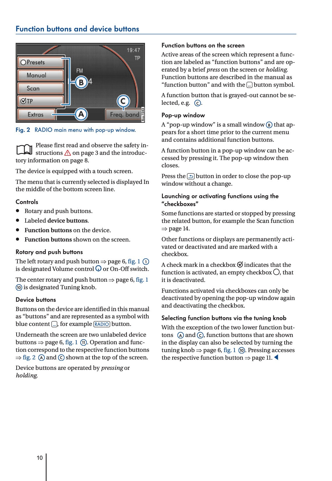 Volkswagen Touran Navigation RNS 310, RNS 315 Owner's Manual 2010