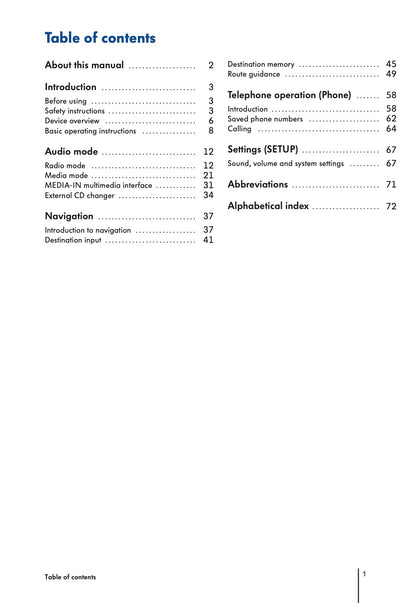 Volkswagen Touran Navigation RNS 310, RNS 315 Owner's Manual 2010