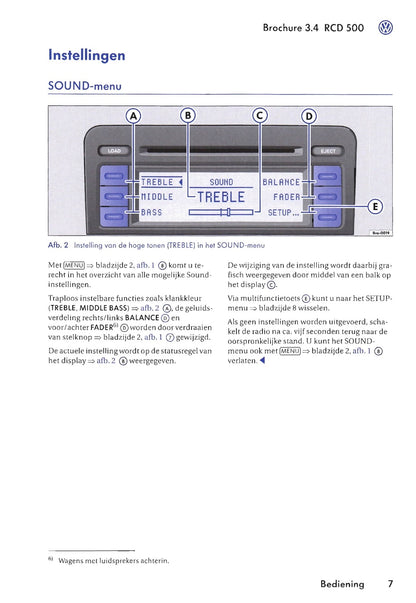 Volkswagen Radio RCD 500 Handleiding 2006