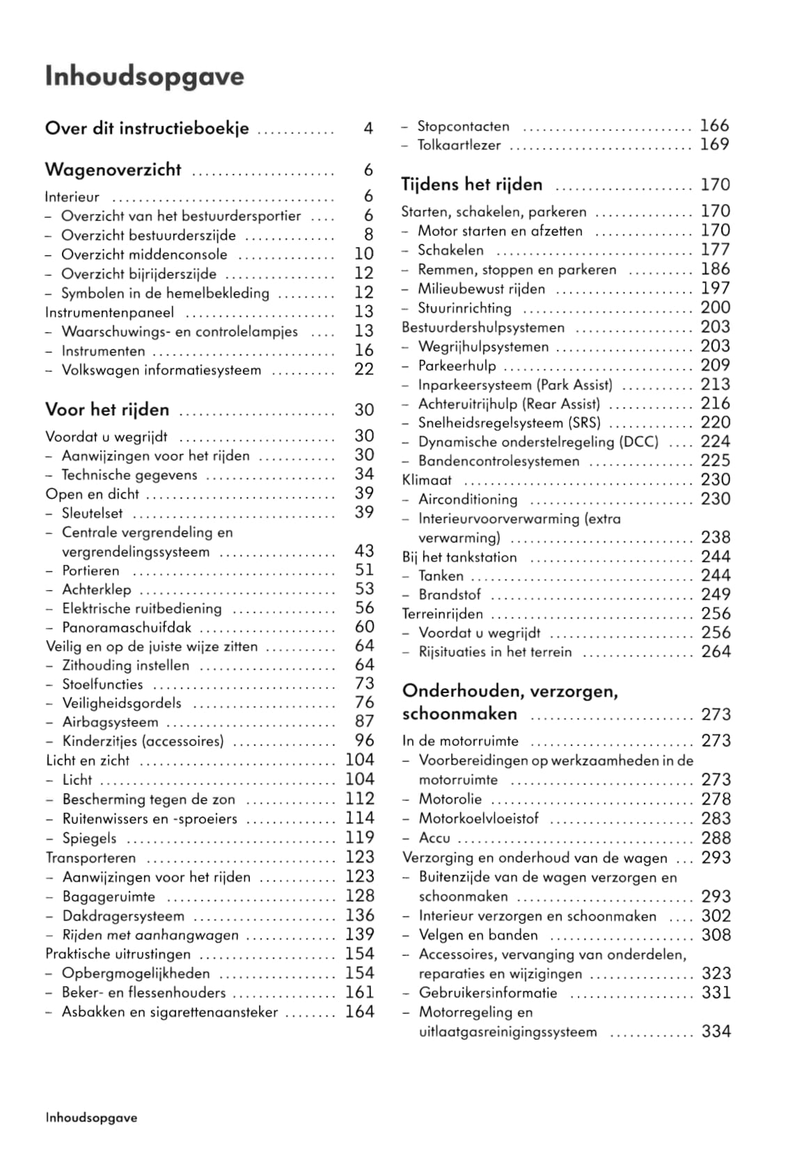 2007-2011 Volkswagen Tiguan Gebruikershandleiding | Nederlands