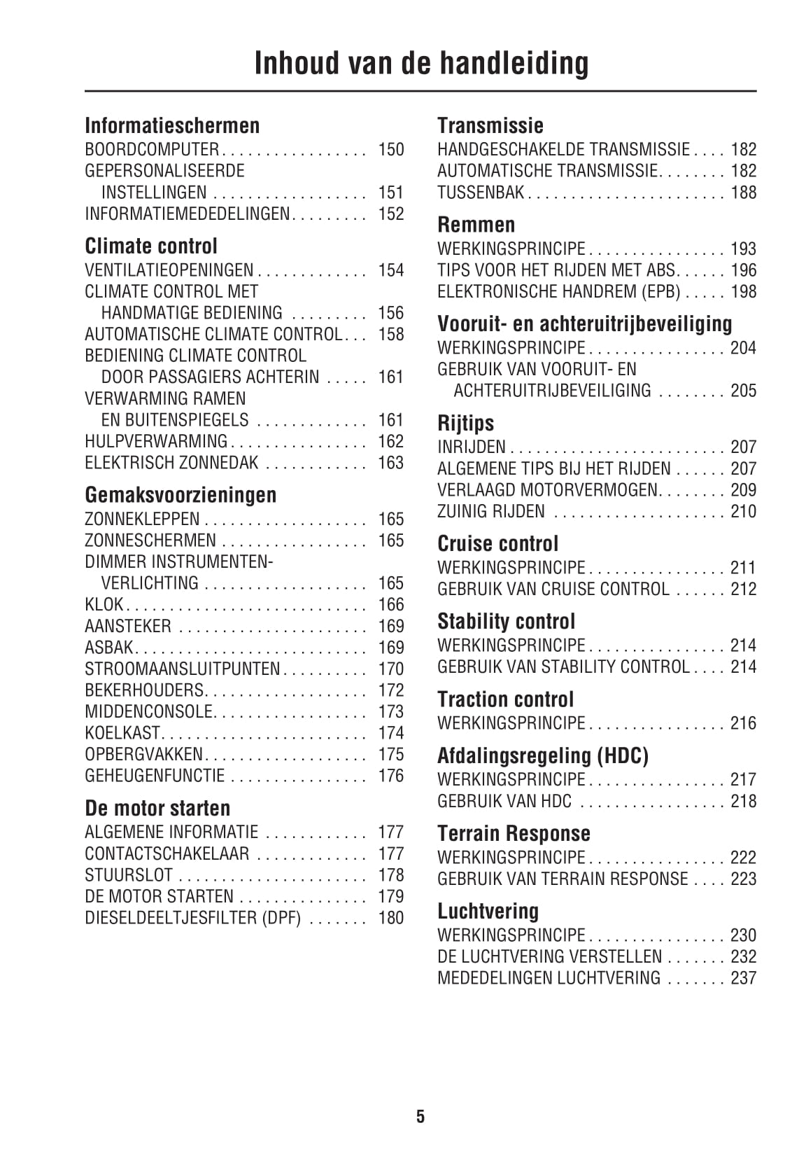 2007-2008 Land Rover Discovery 3 Owner's Manual | Dutch