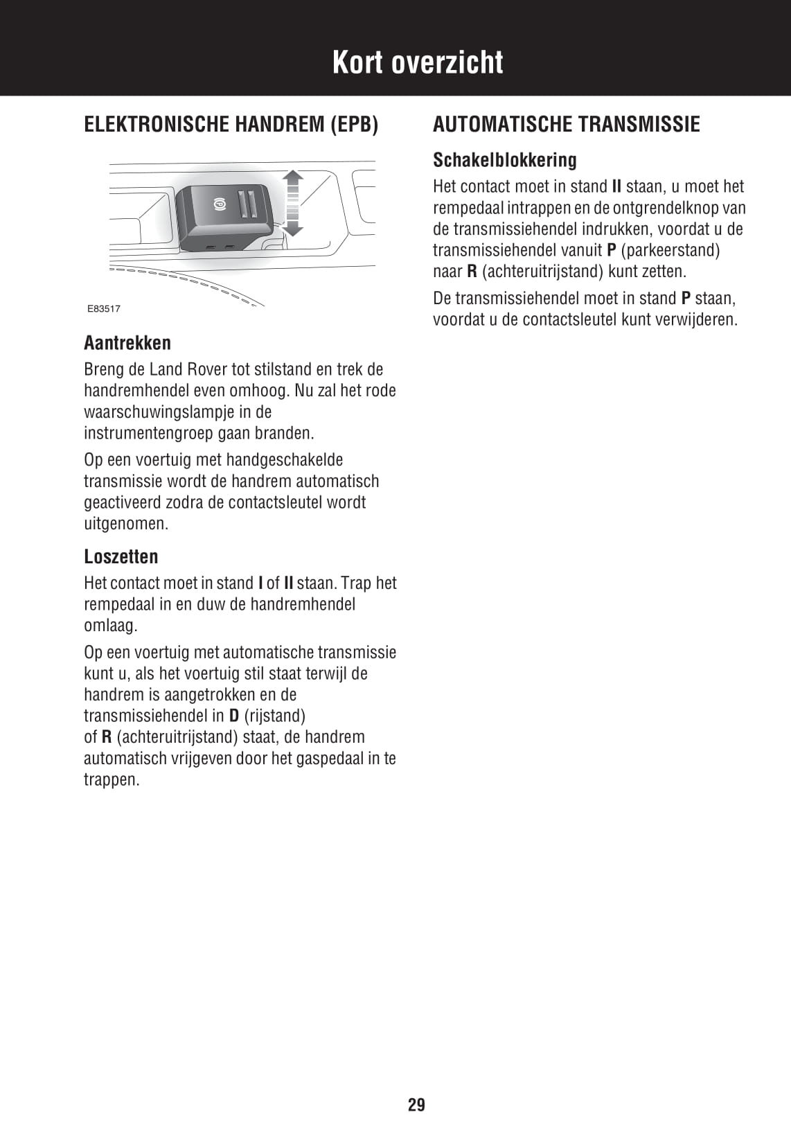 2007-2008 Land Rover Discovery 3 Owner's Manual | Dutch