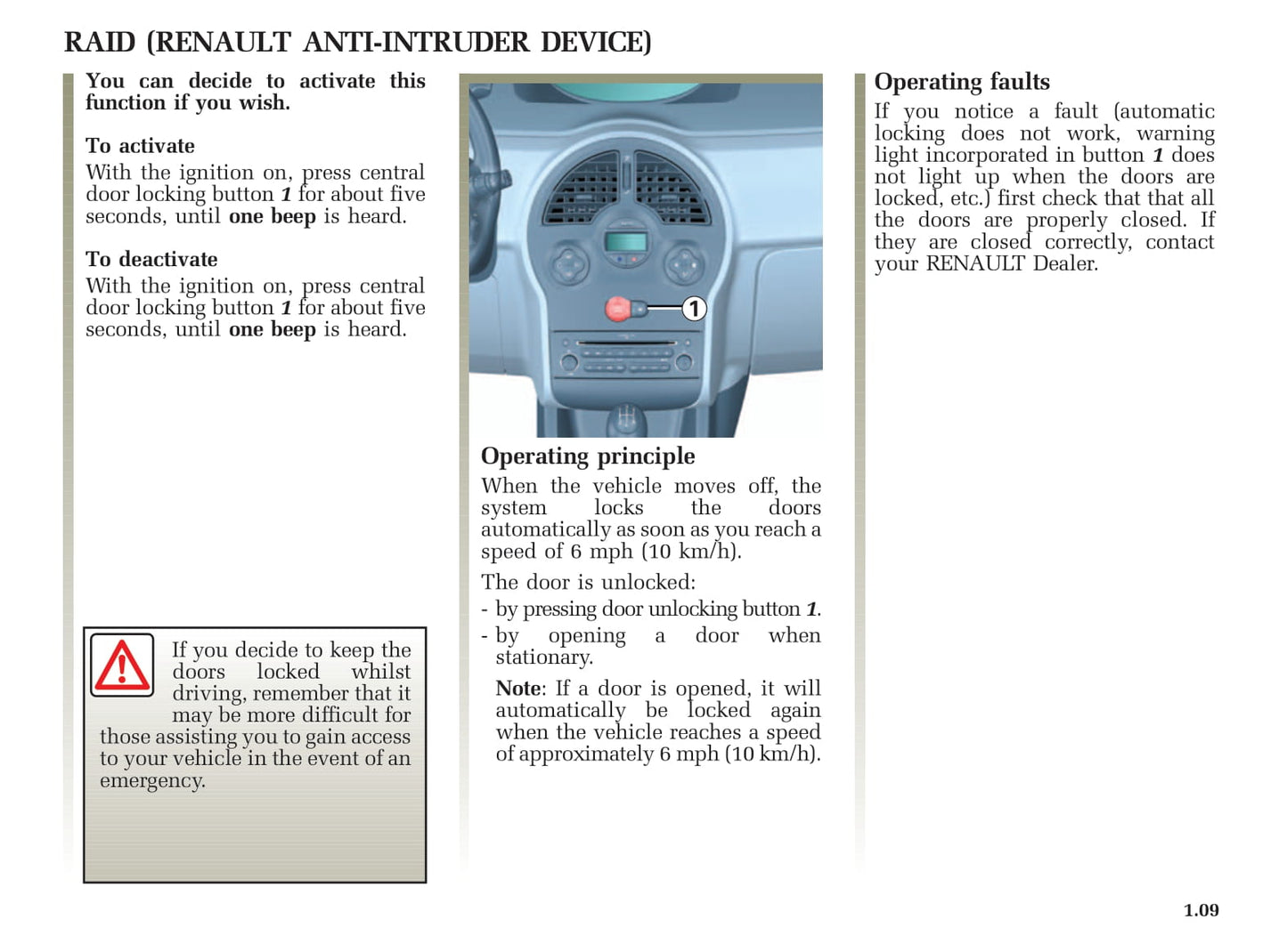 2005-2006 Renault Modus Owner's Manual | English