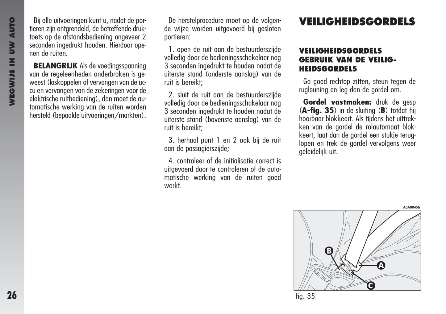 2003-2010 Alfa Romeo GT Bedienungsanleitung | Niederländisch