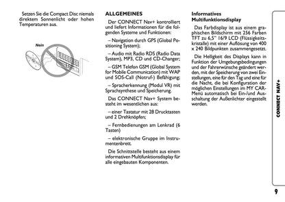 Fiat Panda Connect Nav+ Bedienungsanleitung 2009