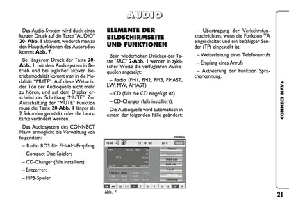 Fiat Panda Connect Nav+ Bedienungsanleitung 2009