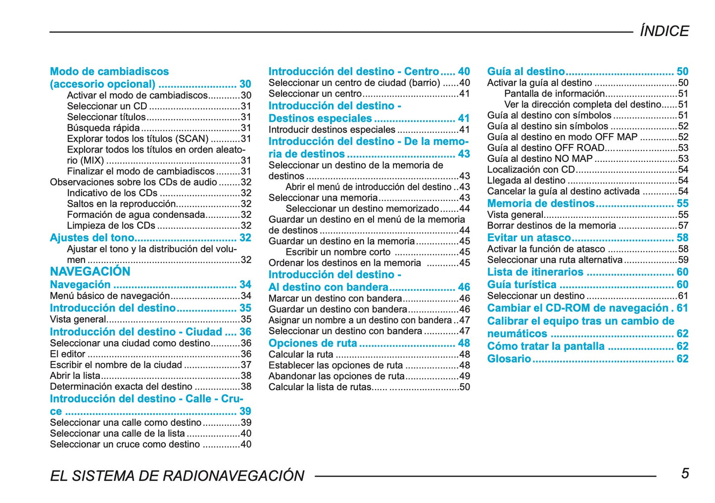 Skoda Radio-Navegacion-Sistema Manual de Instrucciones 2003