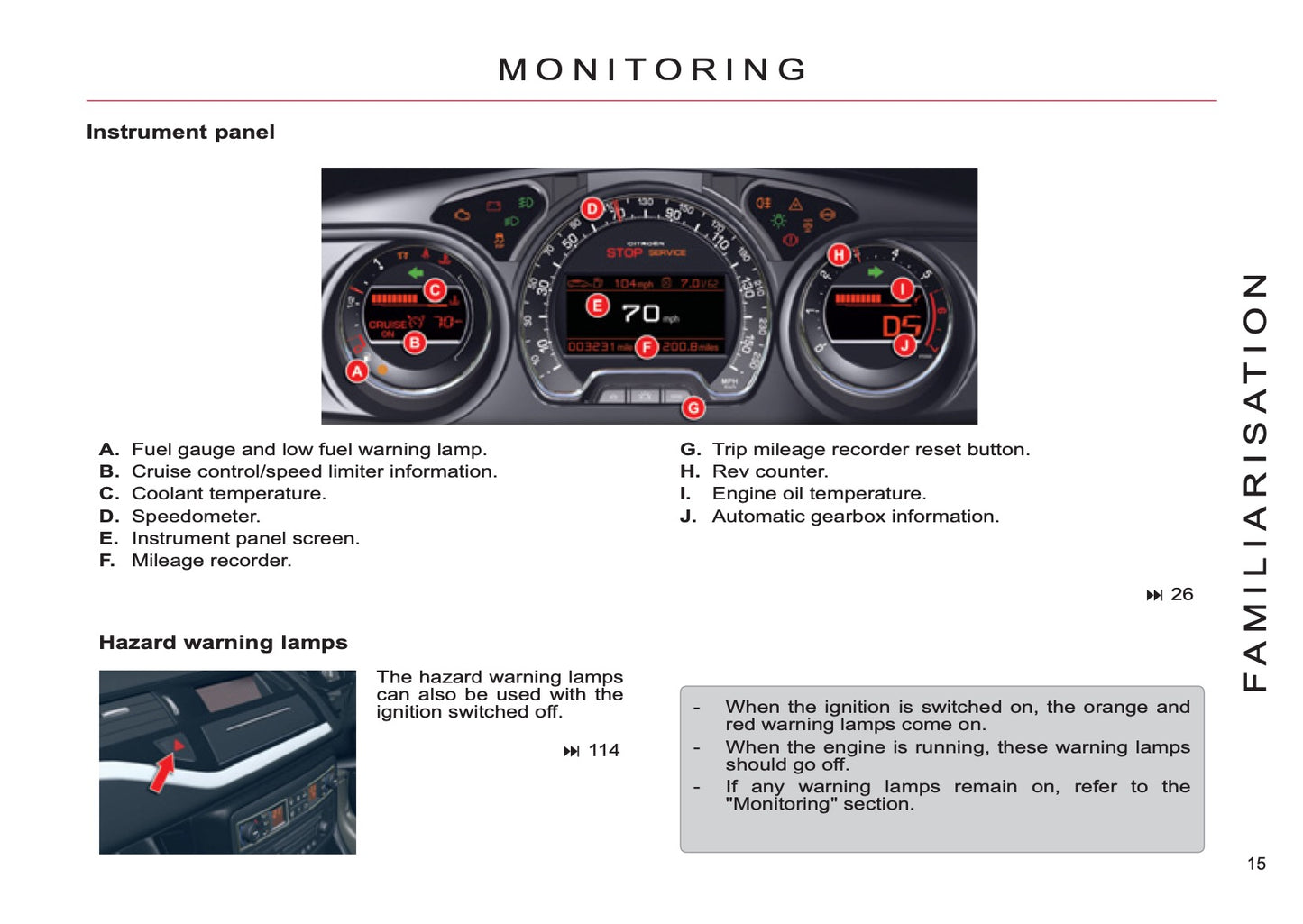 2012-2014 Citroën C5 Bedienungsanleitung | Englisch