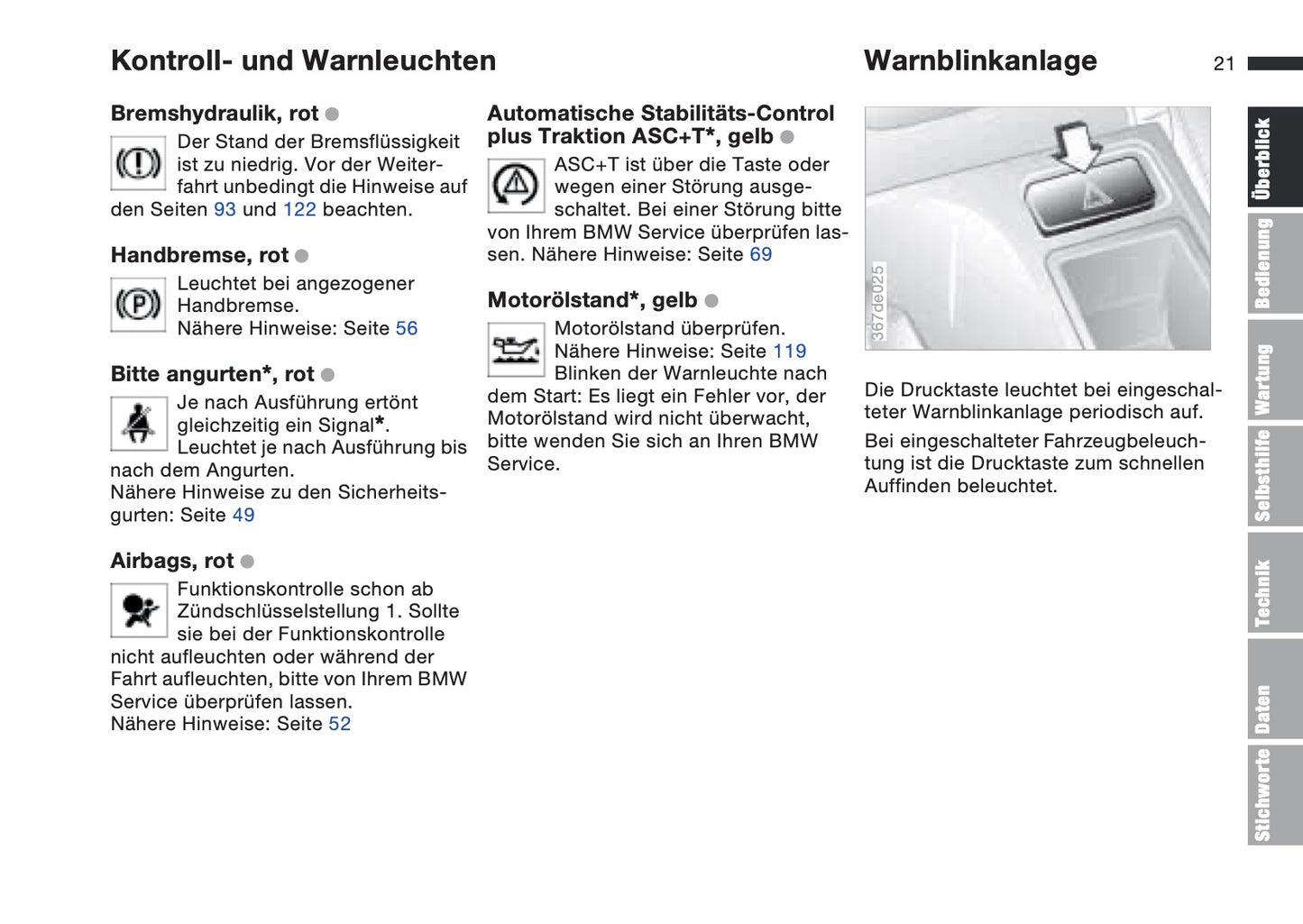 1997-1998 BMW Z3/Z3 M Roadster/Z3 M Coupé Owner's Manual | German