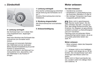 1997-1998 BMW Z3/Z3 M Roadster/Z3 M Coupé Owner's Manual | German