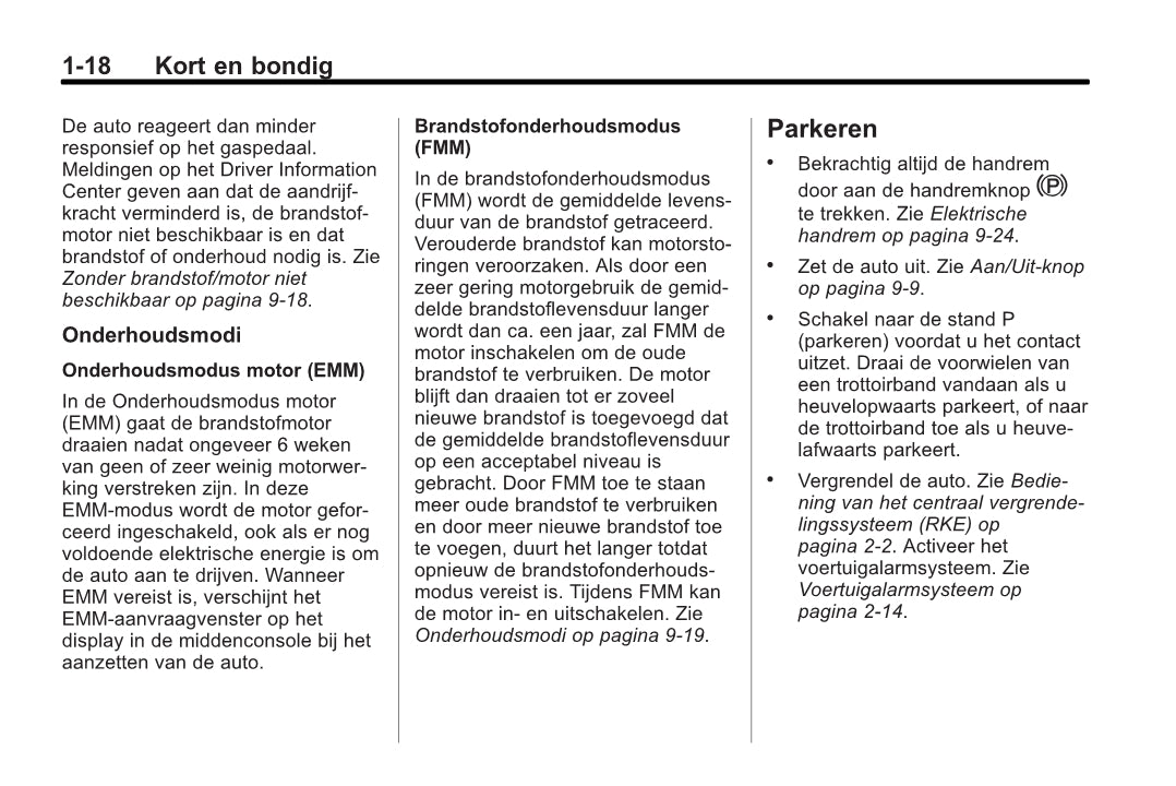 2013 Chevrolet Volt Gebruikershandleiding | Nederlands