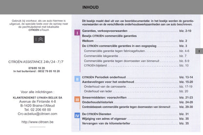 Citroën garantie - en Onderhoudsboekje
