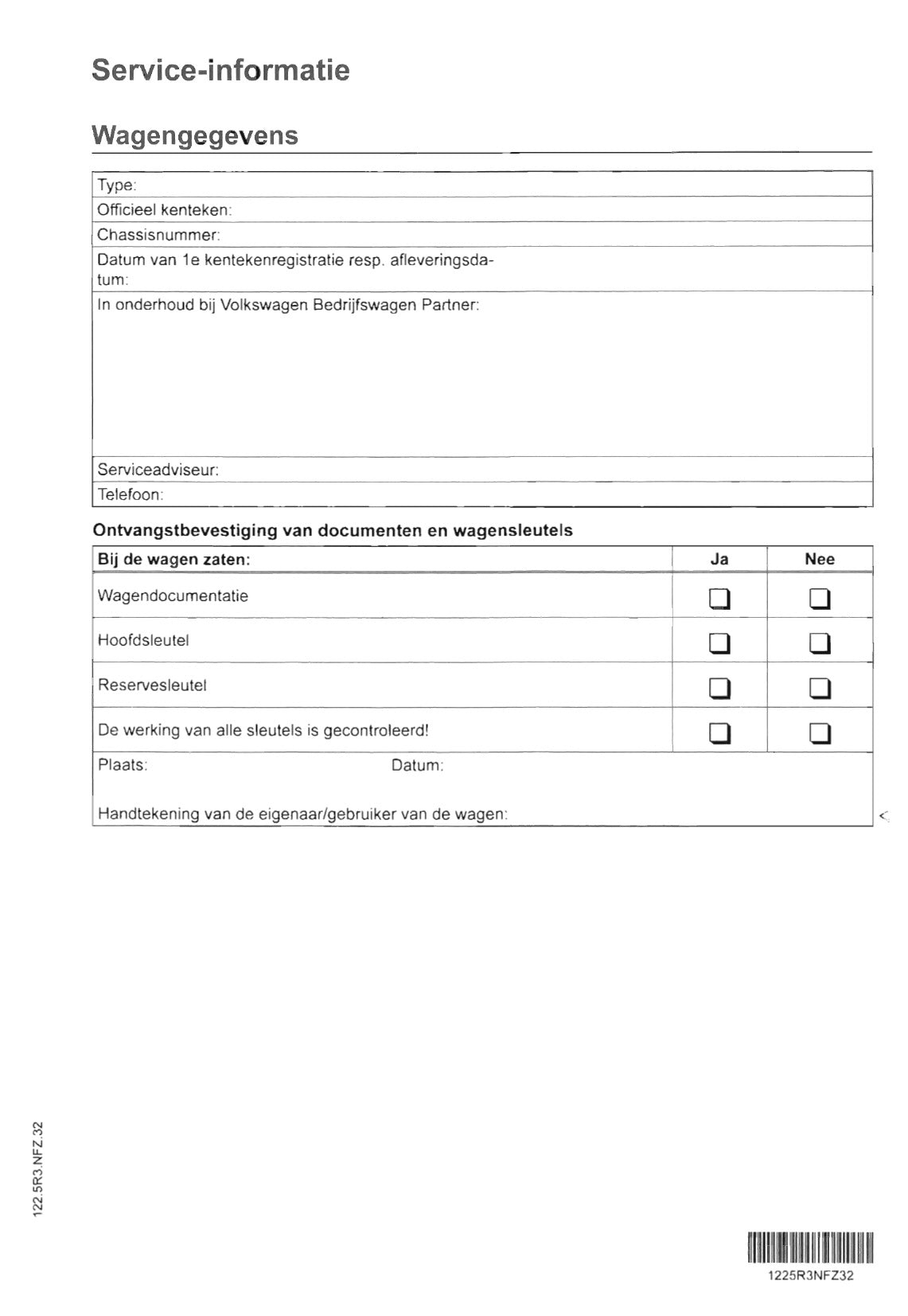 Volkswagen Serviceplan 2011 - Caddy, Transporter, Caravelle, Multivan, Amorak, Crafter, California