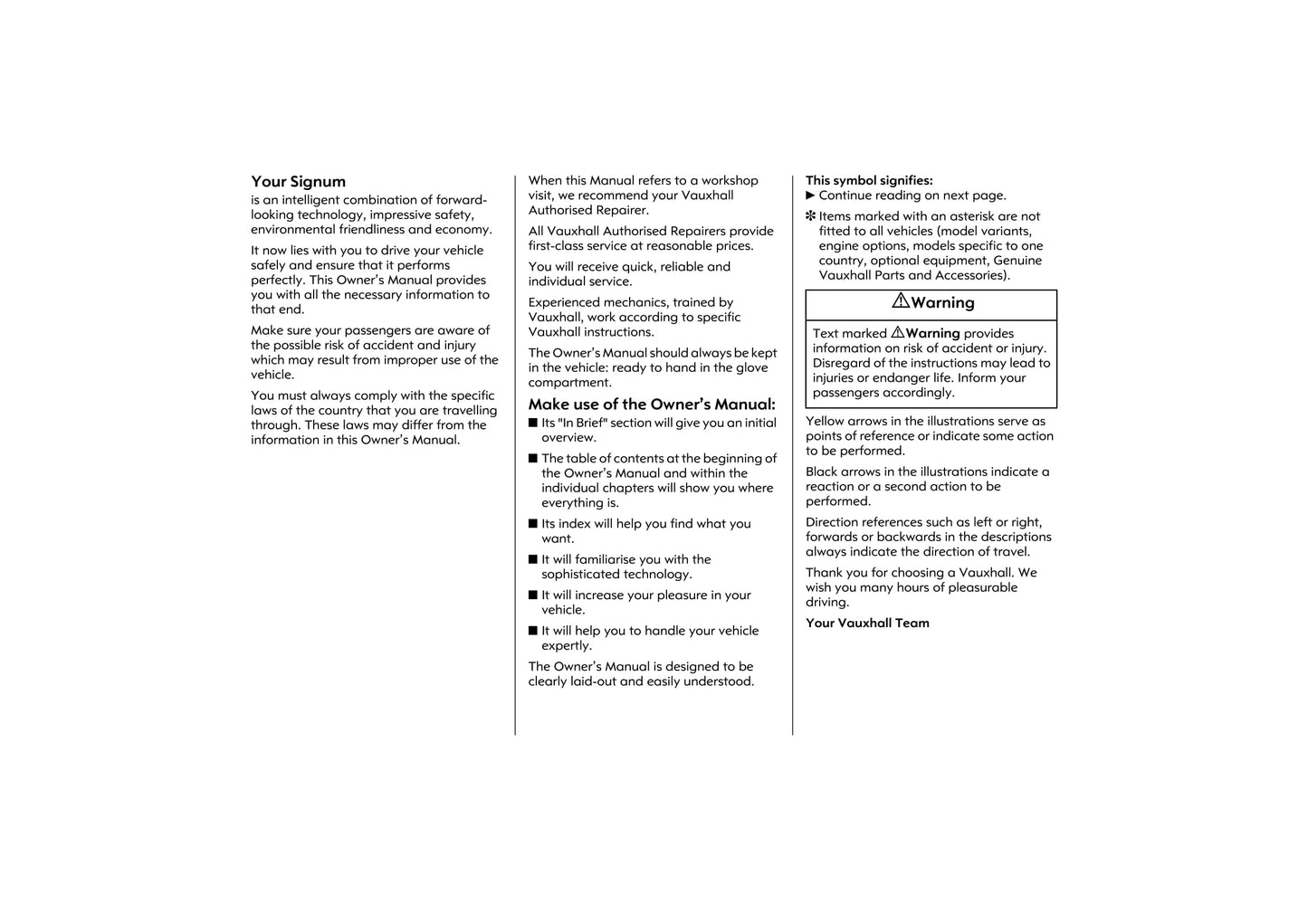 2007-2008 Vauxhall Signum Gebruikershandleiding | Engels