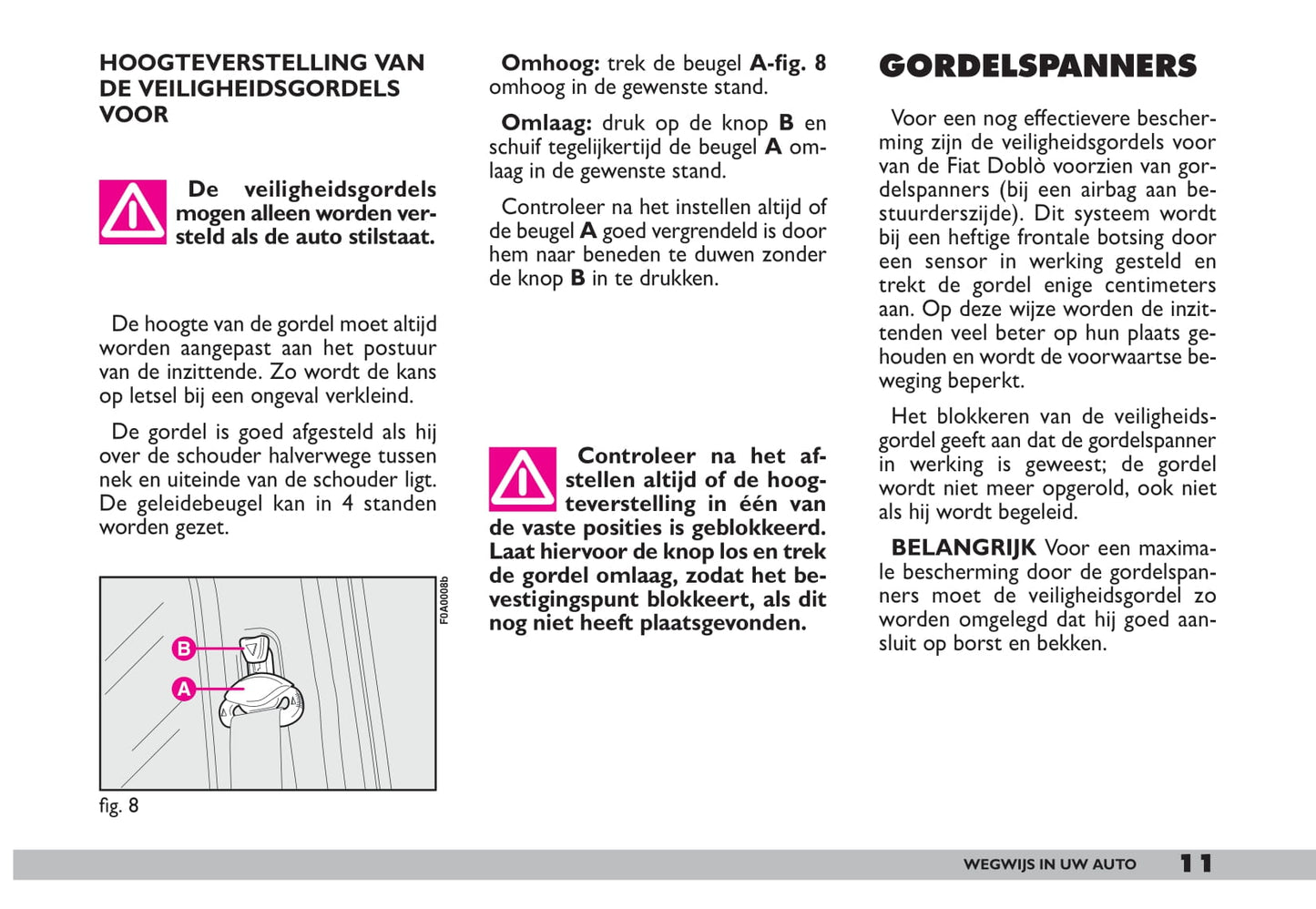 2009-2010 Fiat Doblò Gebruikershandleiding | Nederlands