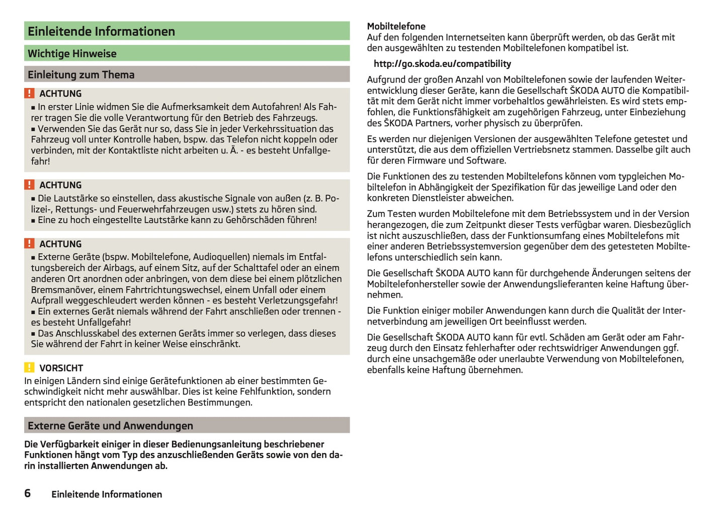 Skoda Swing Infotainment Bedienungsanleitung 2016