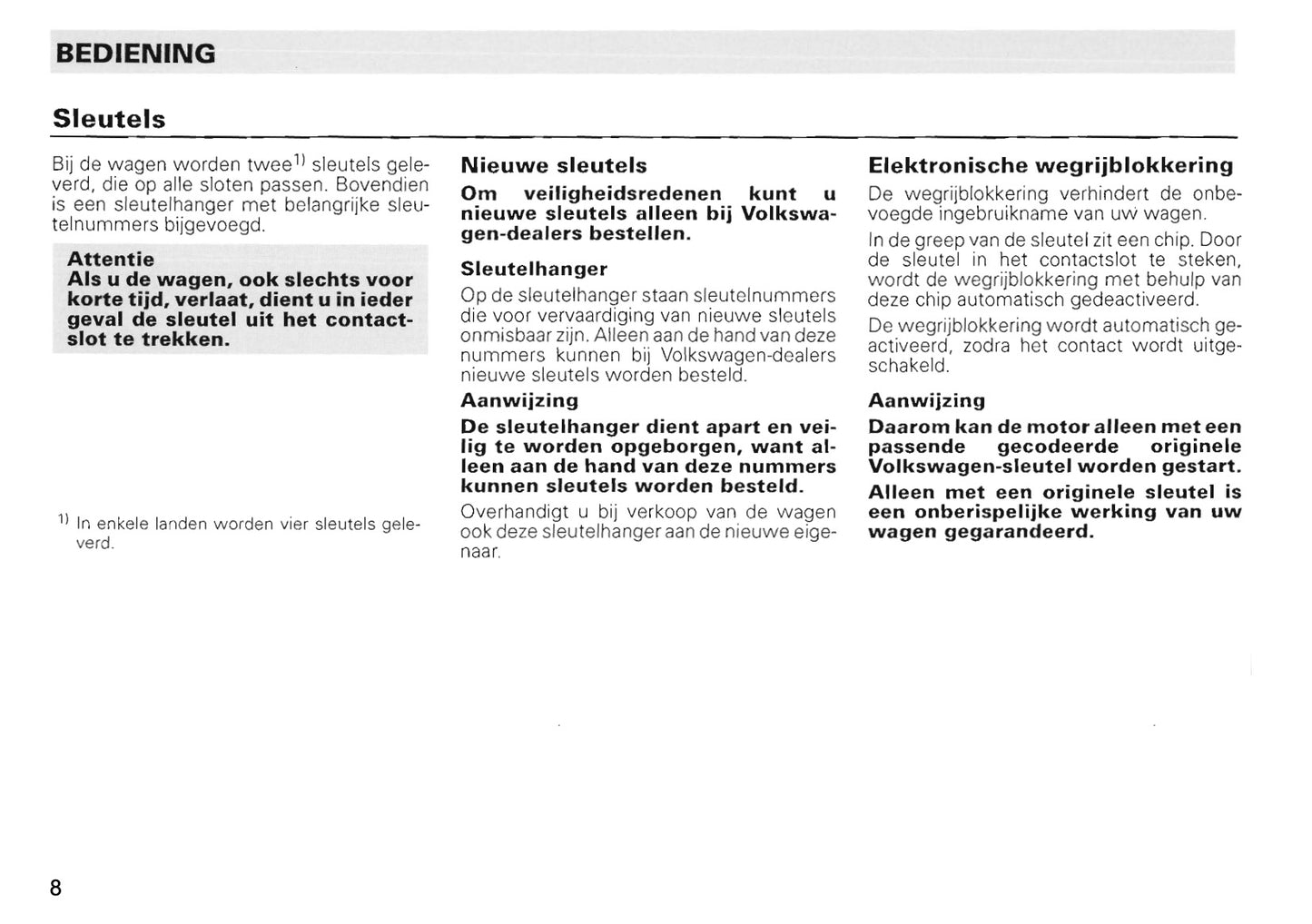 1996-2004 Volkswagen Caddy Gebruikershandleiding | Nederlands