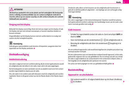 Skoda Beat CarRadio, Dance CarRadio en Cruise Navigation Handleiding 2006 - 2010