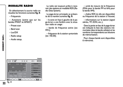 Fiat Panda CONNECT Nav+ Guide d'utilisation 2009 - 2013