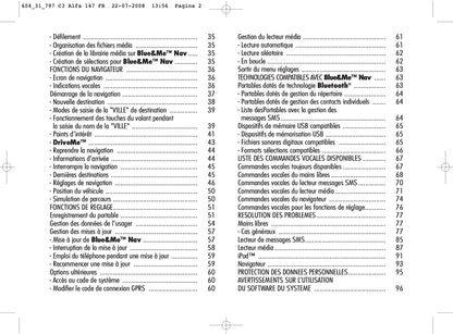 Alfa Romeo Blue & Me Nav Guide d'utilisation 2008 - 2011