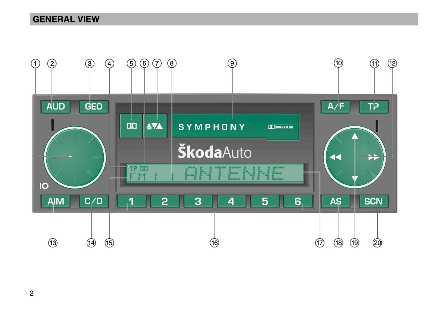 Skoda Radio Symphony Owner's Manual 2003