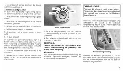 2004-2011 Chrysler 300C Owner's Manual | Dutch