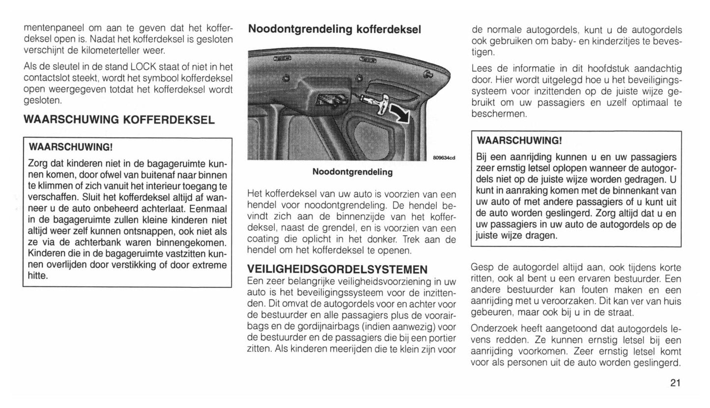 2004-2011 Chrysler 300C Owner's Manual | Dutch