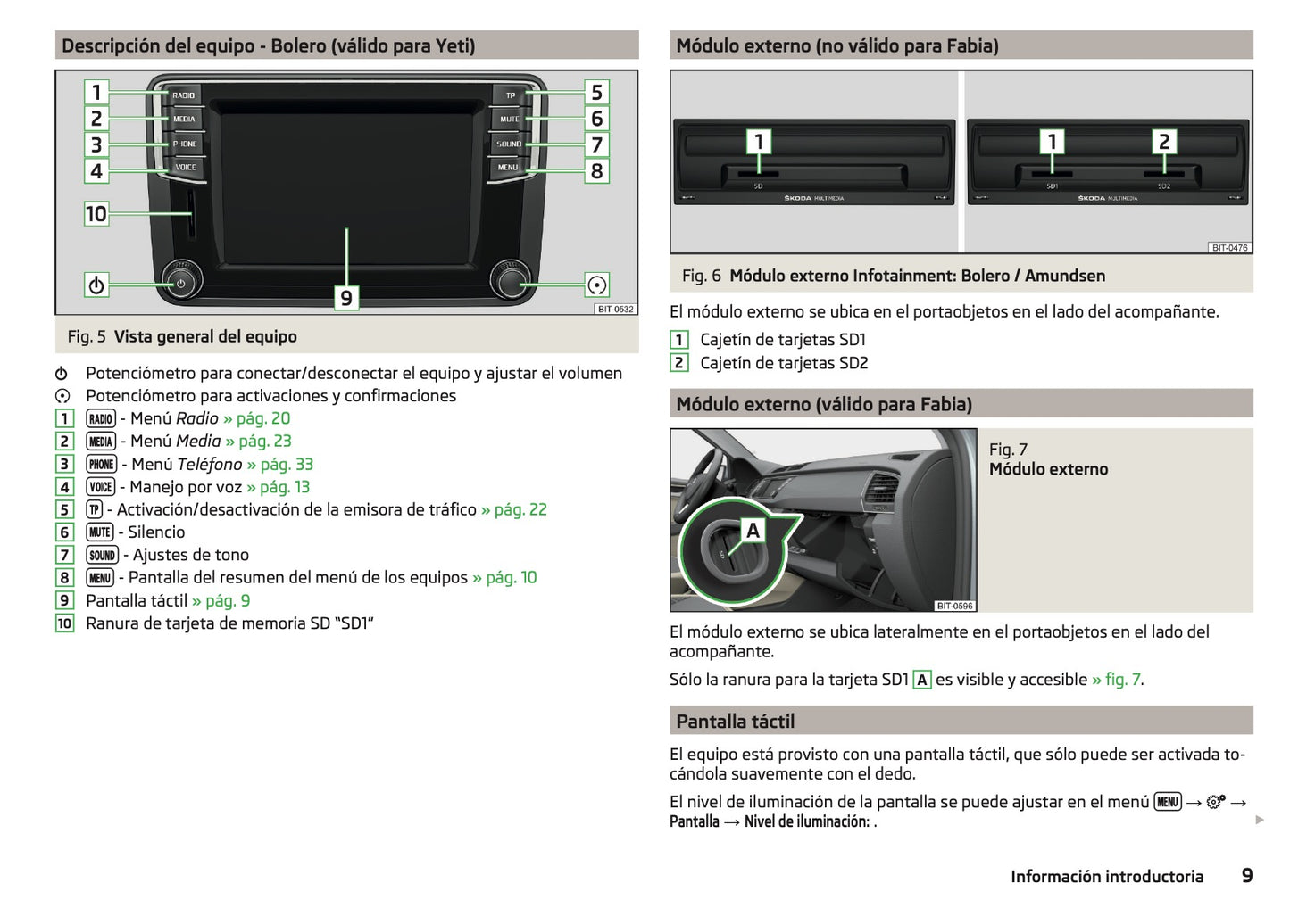 Skoda Admunsen & Bolero Manual de Instrucciones 2014 - 2018