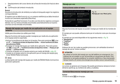 Skoda Admunsen & Bolero Manual de Instrucciones 2014 - 2018