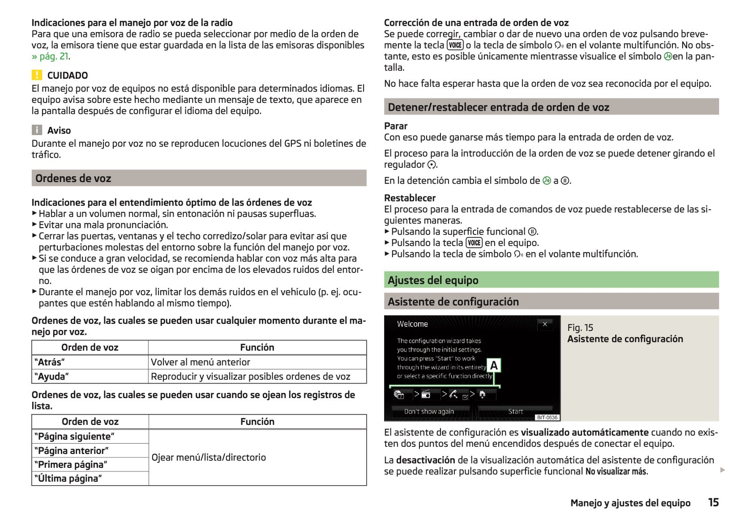 Skoda Admunsen & Bolero Manual de Instrucciones 2014 - 2018