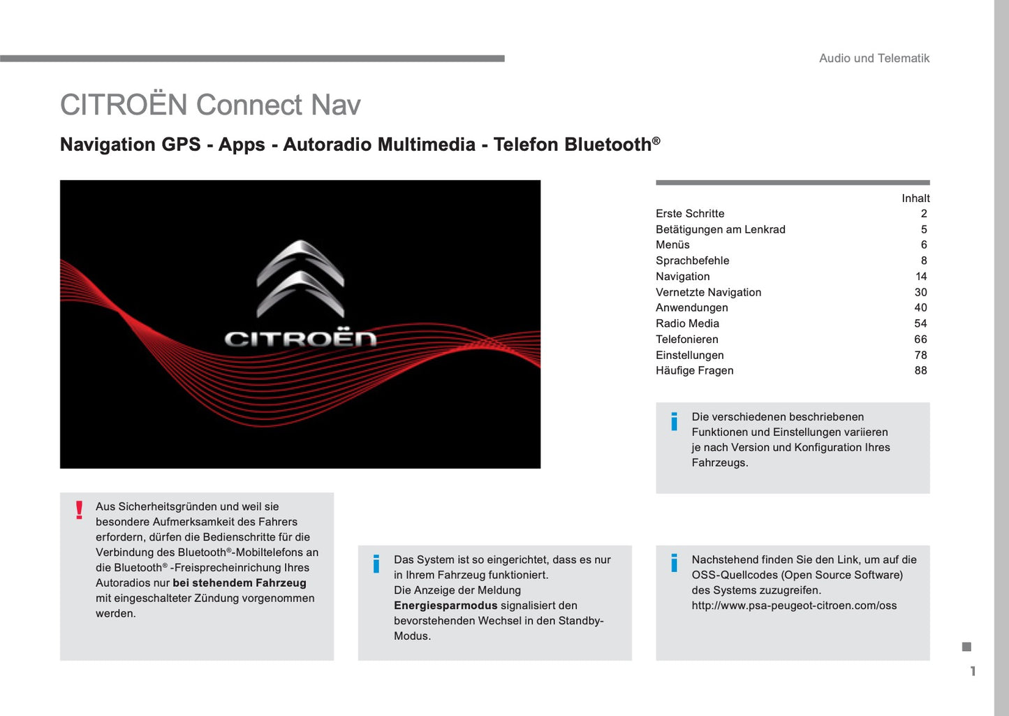 Citroën C3 Leitfaden Audio Und Telematik Bedienungsanleitung 2016 - 2017