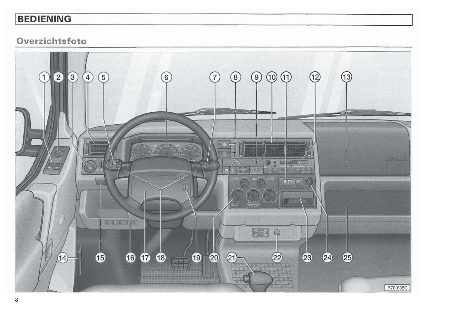 1990-2003 Volkswagen Caravelle/Multivan/Transporter Owner's Manual | Dutch